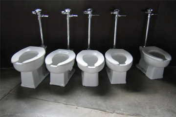 Commercial flush toilets